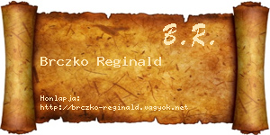 Brczko Reginald névjegykártya